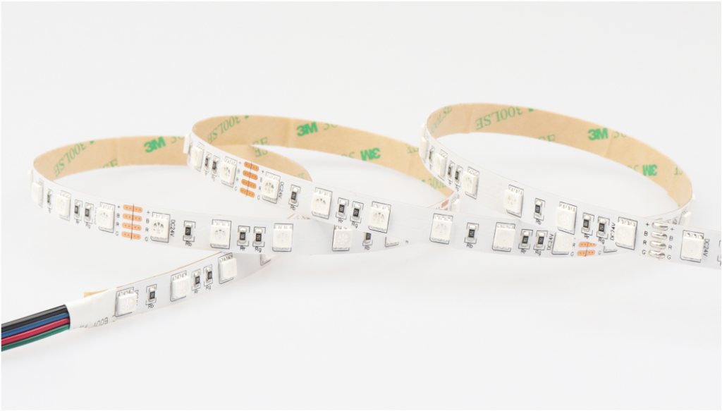 12mm RGB LED Tape 14.4W per meter SMD5050 Epistar Black PCB IP68