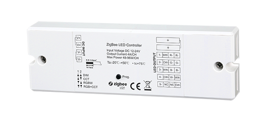 ZIGBEE Five Channel RGB & CCT 4 in 1 Constant voltage Receiver (12V-24V)