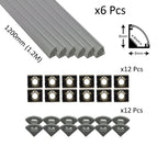 6pcs / Silver / 1.2 Meter