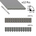 12pcs / Silver / 1.8 Meter