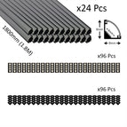 24pcs / Black / 1.8 Meter