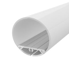 Rounded Profile 30mm Silver Finish & Semi Clear Diffuser (1M)