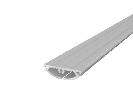 Rounded Profile 30mm Silver Finish & Semi Clear Diffuser (1M)
