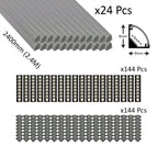 24pcs / Silver / 2.4 Meter