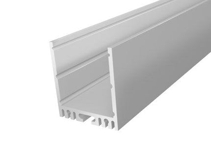 2M Large Square Aluminium Extrusion 35mm For flexible LED Tape Lights Silver Finish