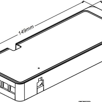 36W furniture LED driver (24V) dimensions. 5 LED outputs.