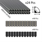 24pcs / Black / 0.6 Meter