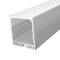 Large Square Aluminium LED Profile 35mm 2M with a Semi Diffused PC Cover Silver Finish