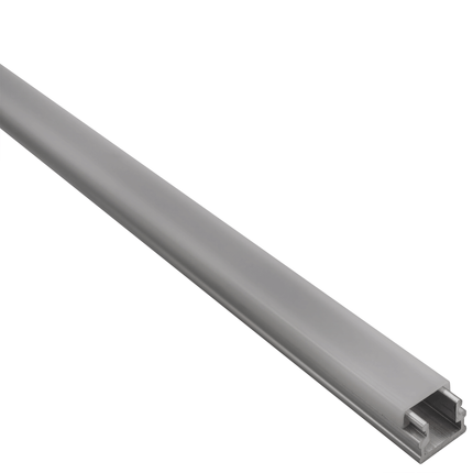 8mm Wide Micro Surface LED Profile Silver. Includes semi-clear diffuser, end caps and metal mount clips.