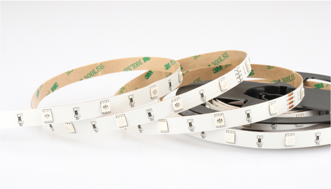 13mm RGB LED Tape 7.2W per meter SMD5050 Epistar (White PCB) IP67 24V (5M)