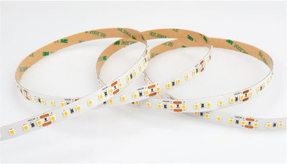 10mm Ultra Bright 2700K Deep Warm LED Tape 120LED per meter (24W/M) SMD2835 (White PCB) IP65 Heat Shrink 24V