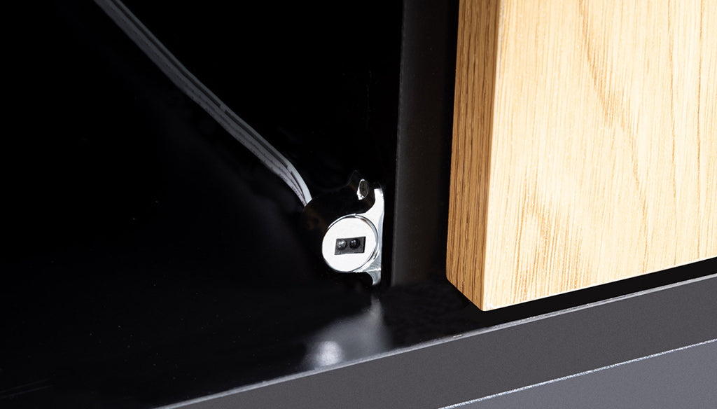 12-24v double door cabinet sensor switch silver installed