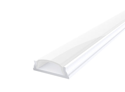 1M Slim Bendable Aluminium LED Profile 18mm White with a Milky Diffuser For LED Tape Lights