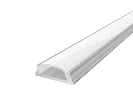 1M Slim Bendable LED Aluminium 18mm with an Opal Diffuser for versatile LED Tape Lights Silver Finish