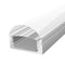1M Slim Oval LED Channel 17mm with a Transparent PC Cover for LED Tape SIlver Finish