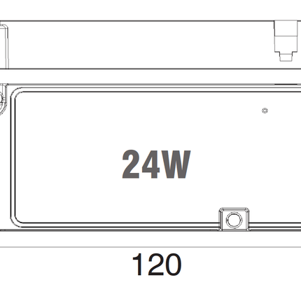 24W 12V Cabinet LED Driver Dimensions Overview