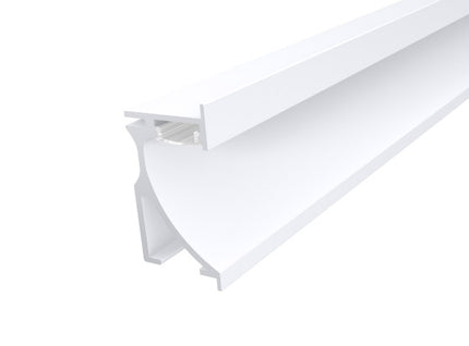 Skirting Profile 70mm White Finish & Clear Cover (2M)