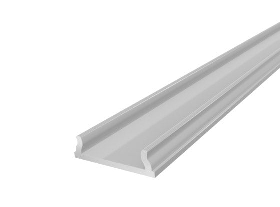 2M Slim Bendable Base 18mm for flexible LED Strip Lights finished in Silver