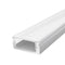 2M Slim Surface Mounted Aluminium Profile 17mm with a Semi Clear Diffuser Silver Finish