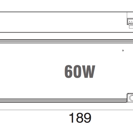 60W 24V Cabinet LED Driver Dimensions Overview