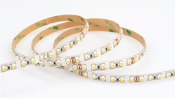 10mm 6000K Cool White LED Tape 120LED per meter (9.6W/M) SMD3528 (White PCB) 24V