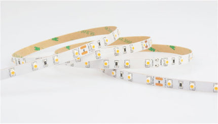6000K Cool White LED Tape 60LED per meter (4.8W/M) SMD3528 (White PCB) 24V