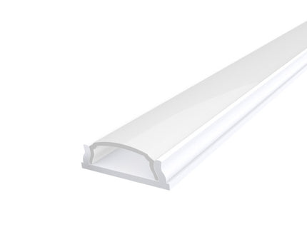 Bendable Surface Mounted Slim Aluminium LED Profile 18mm White 1M with a Semi Diffused PC Cover