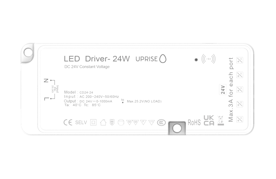 Led Driver 24w Module 24W 5 Output Cabinet LED Driver (24V) Fast Connect – Uprise LED