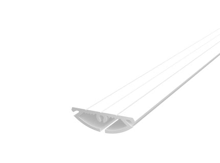 Rounded Profile 30mm White Finish & Semi Clear Diffuser (2M)