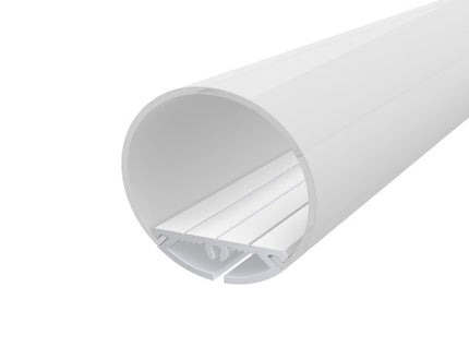 Rounded Profile 30mm White Finish & Semi Clear Diffuser (2M)