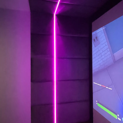 No Dot RGBW LED tape light within 12mm plaster in LED profile.