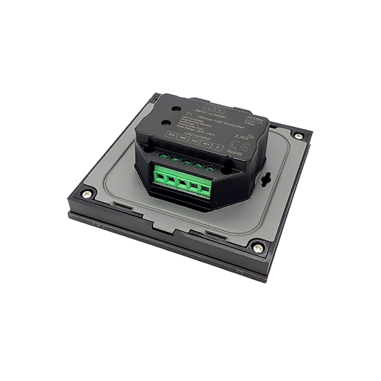 Wall mounted touch controller panel back