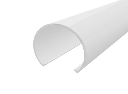 Rounded Profile 30mm White Finish & Semi Clear Diffuser (2M)