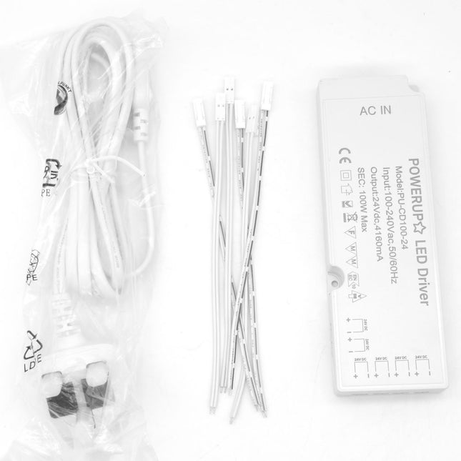100W 24V 6 Output Cabinet LED Driver Kit For Tape Lights