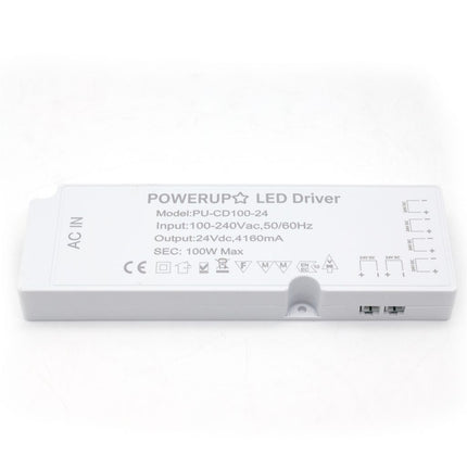 100W 24V 6 Output Cabinet LED Driver Connectors Bottom