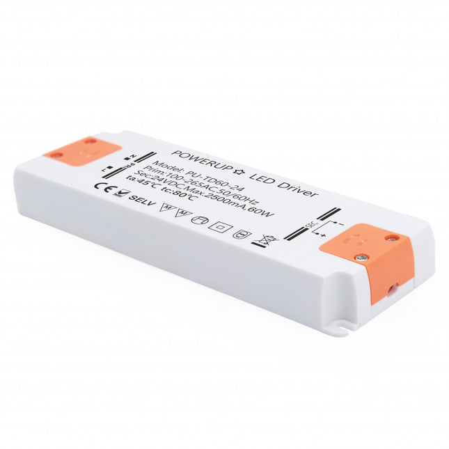 60W 24V Constant Voltage Driver PSU Connection
