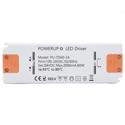 60W 24V Constant Voltage Driver PSU Front