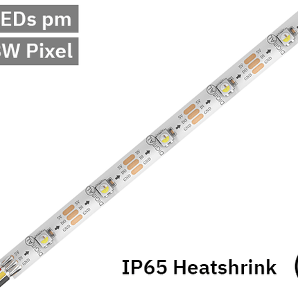 RGBW Digital Pixel LED Tape 30LED 5V white PCB. IP20