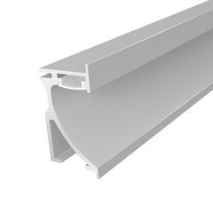 Skirting Profile 70mm Silver Finish & Semi Clear Cover (2M)