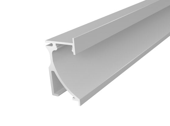 Skirting Profile 70mm Silver Finish & Semi Clear Cover (2M)