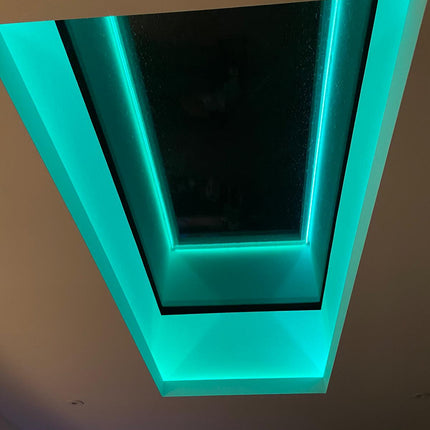 Seamless "no spot" RGBW LED strip light within sky lantern.