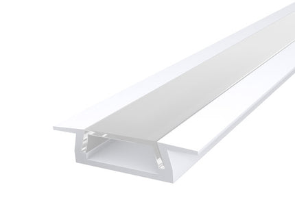 Slim Recessed LED Aluminium 15mm White 1M with a Clear Diffuser for versatile LED Strips