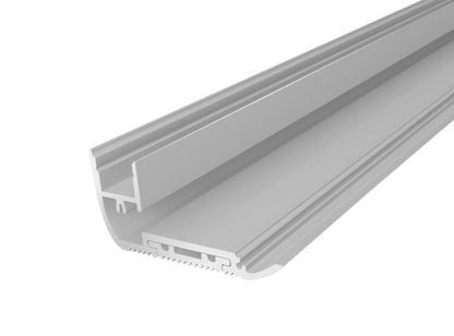 Stair Nosing Profile 65mm Silver Finish & Opal Cover (2M)