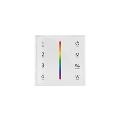 RGB/RGBW TOUCH WALL PANEL 4 ZONE (WHITE) FRONT