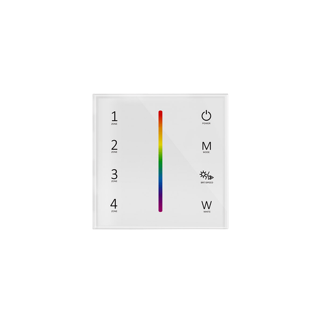 RGB/RGBW TOUCH WALL PANEL 4 ZONE (WHITE) FRONT