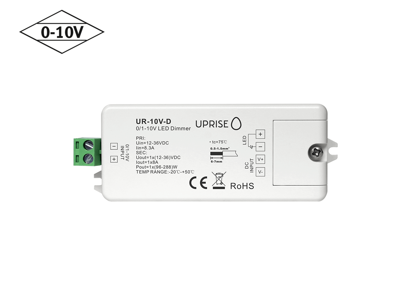 Constant Voltage 0-10V LED Dimmer Controller (1CH) Overview