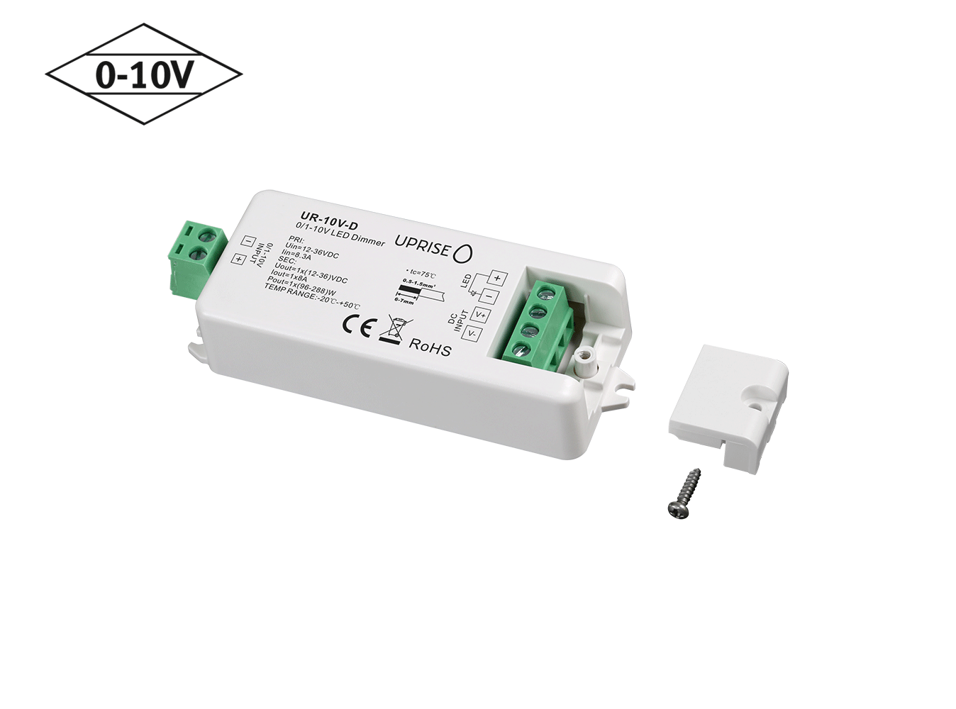 Constant Voltage 0-10V LED Dimmer Controller (1CH) Screw Terminal