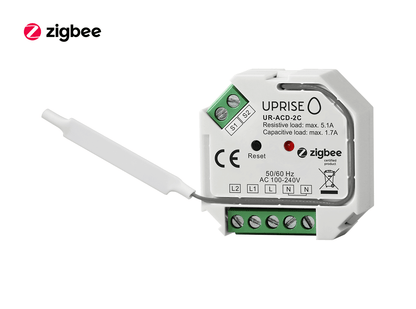 ZigBee 2CH 2-Gang In-Wall Switch Front View 2