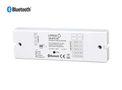 Bluetooth 5CH LED Controller Receiver For RGBCW (12V-24V) Overview 3 - UR-BTC-5C