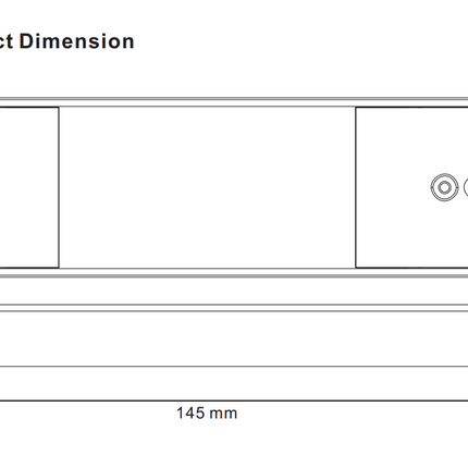 Dimensions for Bluetooth 5CH LED Controller Receiver (12V-24V) Open - UR-BTC-5C
